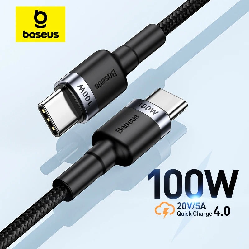 Baseus Braided Cable - USB-C to USB-C - 100W - 1m