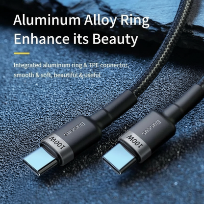 Baseus Braided Cable - USB-C to USB-C - 100W - 1m